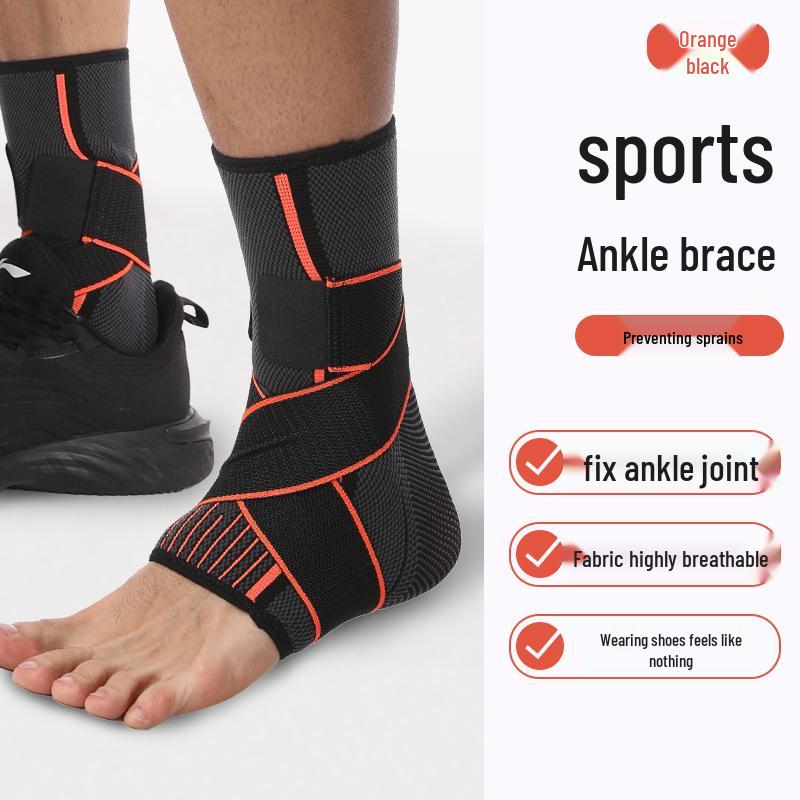 

Strappy Sports Ankle Brace: Compression, Anti-Slip for Basketball, Football, Running, Jump Rope, Mountaineering, Sprained Ankles. Single Piece - One Size