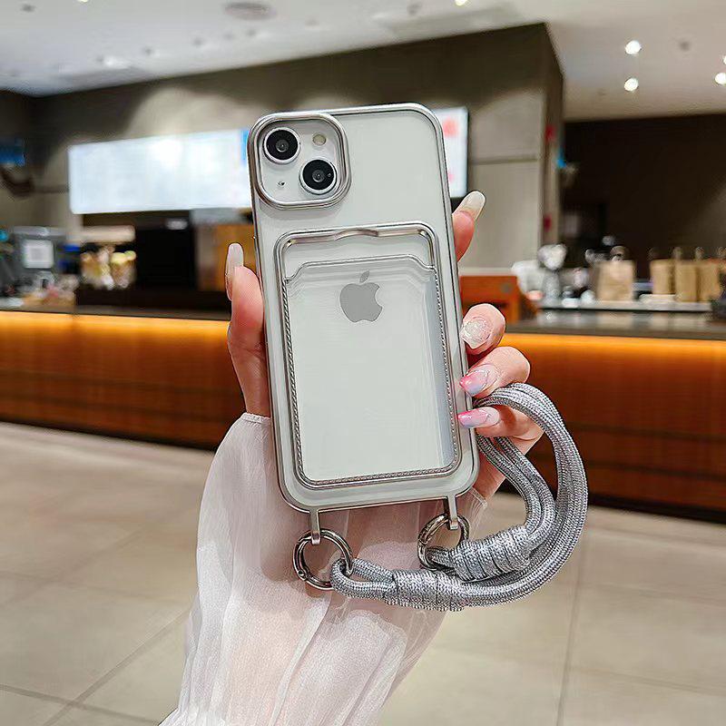 

Прозорий тримач для карток на шнурку для чохла iPhone 13/14/11/15ProMax - Протиударний захисний чохол iPhone XS Max