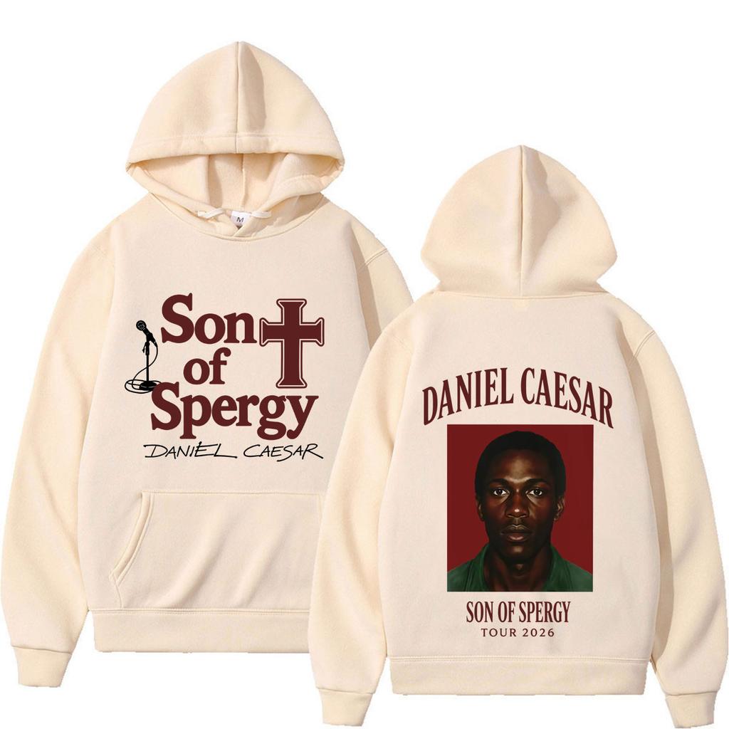 Daniel Caesar Son of Spergy Tour 2026 Graphic Hoodie Men's Women Aesthetic Trend Sweatshirt Winter Loose Casual Vintage Pullover