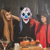 Halloween Clown Gesichtsbedeckung mit Haaren und Hut Horror Latex Gesichtsbedeckung für Erwachsene Halloween Kostümparty Requisiten