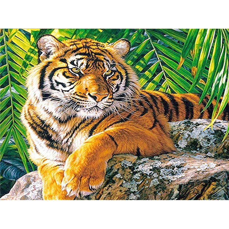5d DIY Diamond Painting Tiger Animal Full Round Diamond Mosaic For Adults Handicraft Kits Wall Art Home Decoration