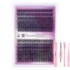 Diy Eyelash Glue Set, Natural Thick 280 Clusters Segmented False Eyelashes