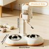 Pet Feeder and Water Dispenser Detachable Bottle Standing Bowl for Dogs Cats Adjustable Height Drinking Solution