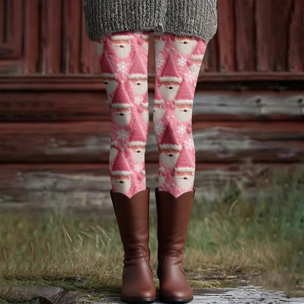 Damen Casual Mode Outdoor Halloween Bedruckte Slim Elastische Yogahose Cropped Hose