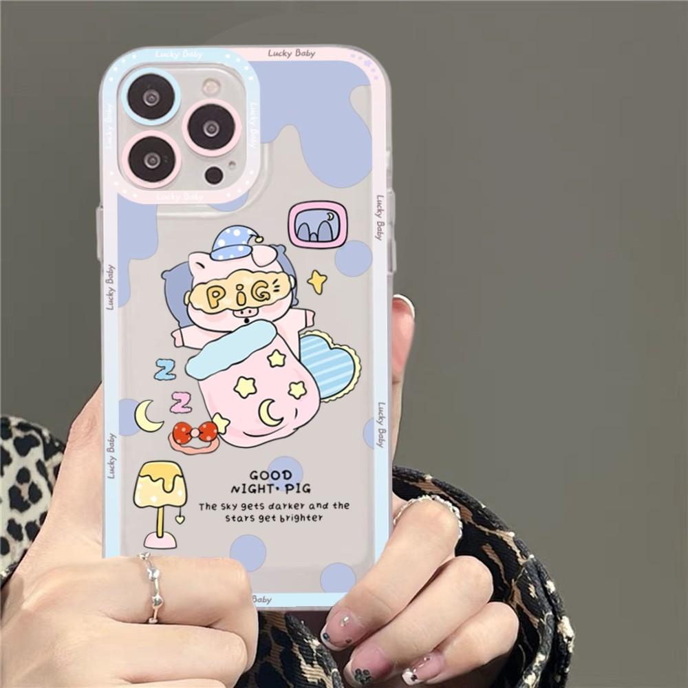 Cute Cartoon Pig Phone Case For Samsung S 20 S 21 S 22 S 23 Lite Plus Ultra Mobile Cover