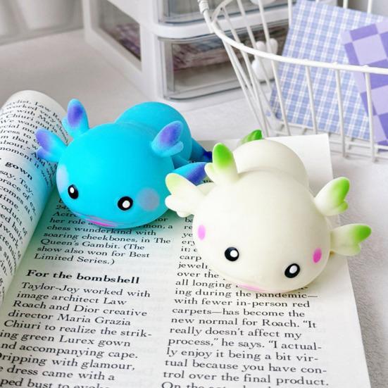 Mini Salamander Stress Ball Soft Stretchy Cartoon Salamander Anxiety Relief Toy Decompression Animal Fidget Toy