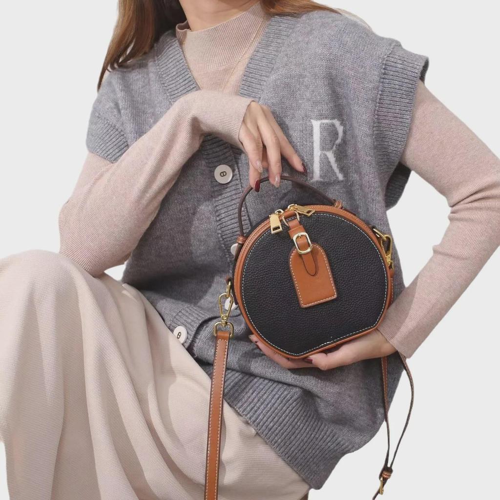 2023 Retro Koreanischer Stil Rindsleder Crossbody Schultertasche - Frühling/Sommer Edition