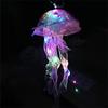 Handmade DIY Jellyfish Lantern, Girl Room Atmosphere Decoration Lamp, Decorative Hanging LED Light,Glowing Jellyfish Lamp Flower