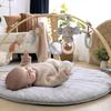 INGENUITY Reversible Baby Play Mat Evolutive - Loamy™ - Foldable, Removable Wooden Play Arch, 5 Toys, Baby Gift