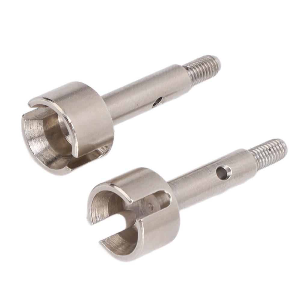 2pcs RC Rear Wheel Axle Cups for WLTOYS 124008 124010 Remote Control Car Metal Wheel Stub Axle Shafts