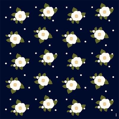 Hamamonyo Large Furoshiki Camellia and Snowball (90cm)