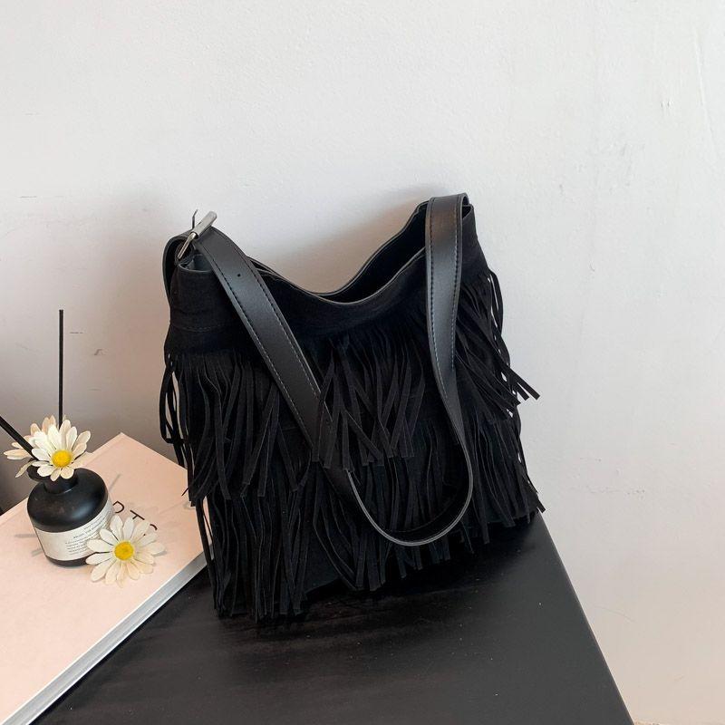 Tassel Personality Autumn Fashion Casual Large Capacity Autumn New Trend Casual Simple Crossbody Shoulder Bag Women