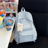 Schoolbag Backpack Solid Color Korean Version Campus Class Backpack Large Capacity Simple Versatile Japanese College Style Student School Bag