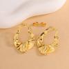 Commuter Round Stud Earrings Concave Niche Design Sense High Sense Earrings Simple Versatile Earrings