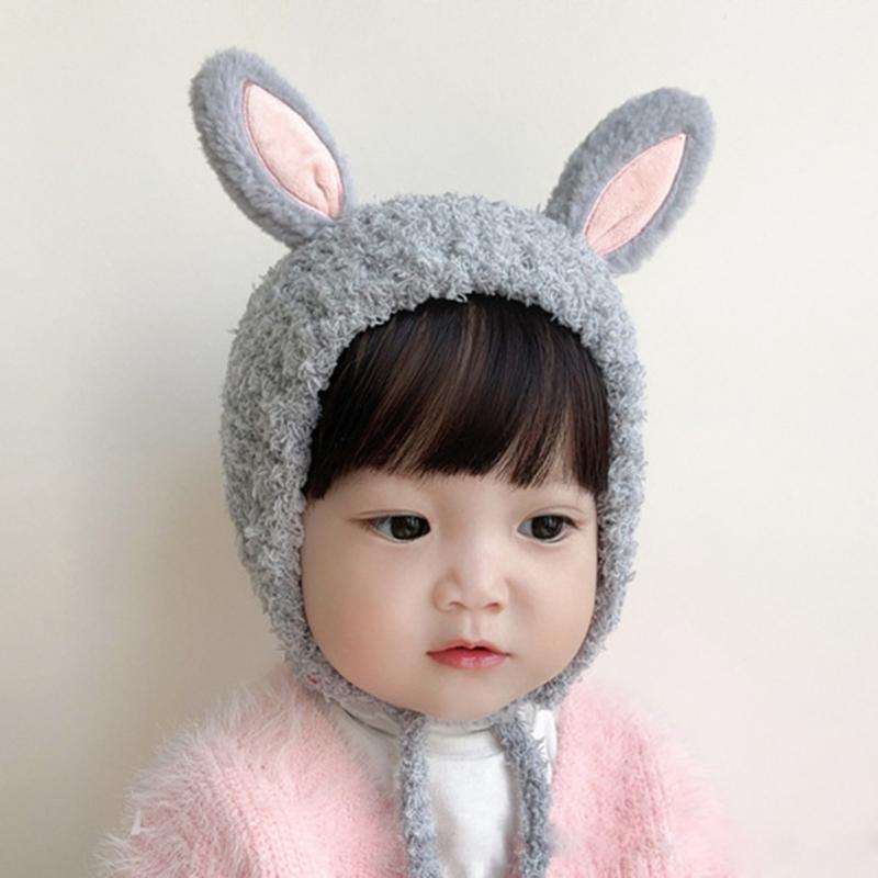 Cute Cap Autumn Winter Kids Newborn Baby Cap Knitted Warm Crochet Rabbit Ear Beanie Unisex Baby for 5 months to 3 Years