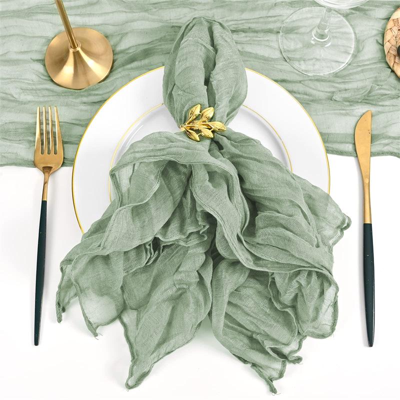 Bali Gauze Pleated Napkin - Rustic Bohemian Wedding & Party Table Decor