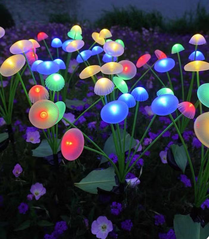 Solar Mushroom Jellyfish Lights - Outdoor Waterproof Garden Lawn Decorations