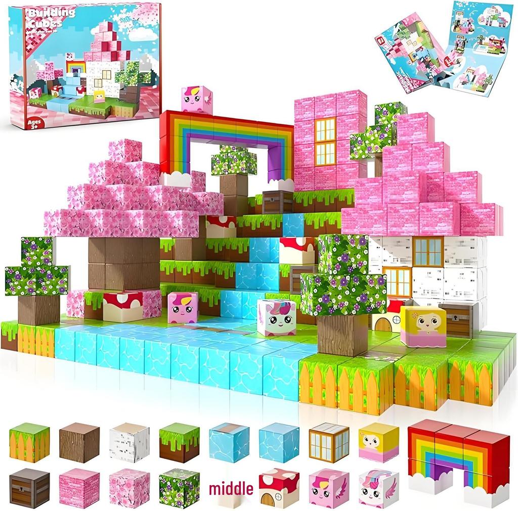 Magnetic Cubes: Children's Suction-Assembly Building Blocks