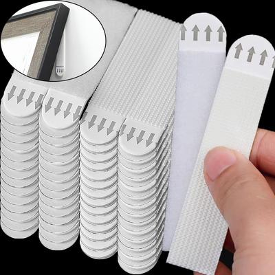 Removable Adhesive Hook Loop Tape Picture Hanging Strips No Wall Damage Fixing Wall Hanger DIY Punch-free Curtain Art Stickers
