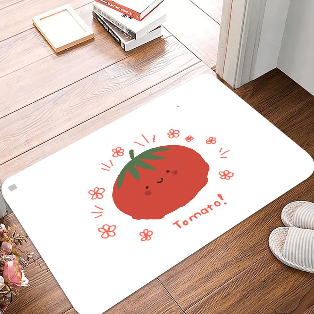 3D Cartoon Tomato Fun Doormat Anti-slip Area Rug for Living Room Bedroom Sofa Doormat Kids Floor Carpet Decor Washroom Floor Mat