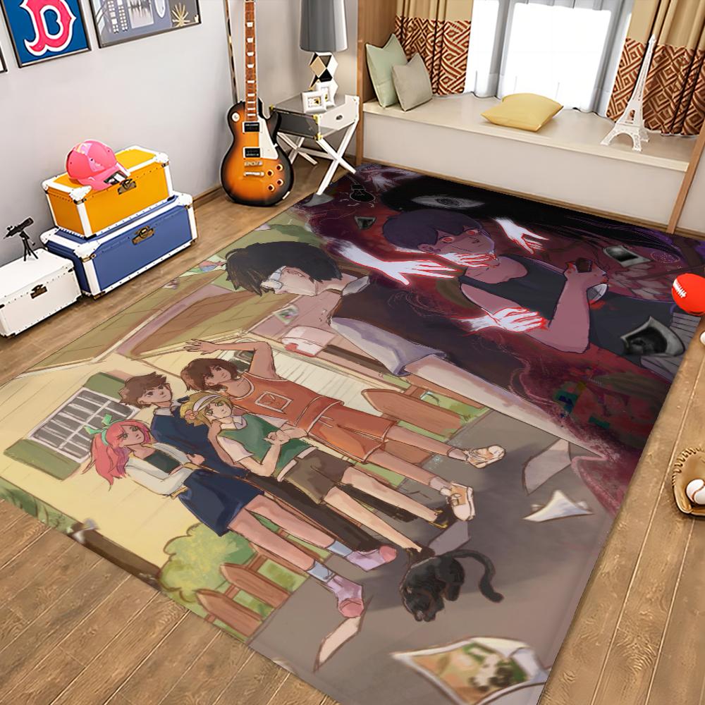 Anime Omori Floor Mat Floor Mat INS Style Soft Bedroom Floor House Laundry Room Mat Anti-skid Household Carpets