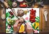 GLASS PLATE CUTTING BOARD 52x40 FRUIT