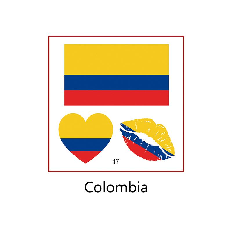 Football Sports Match National Flag Stickers Football Fans Cheer and Assist for Soccer Players,Face Arm Body Temporary Tattoos