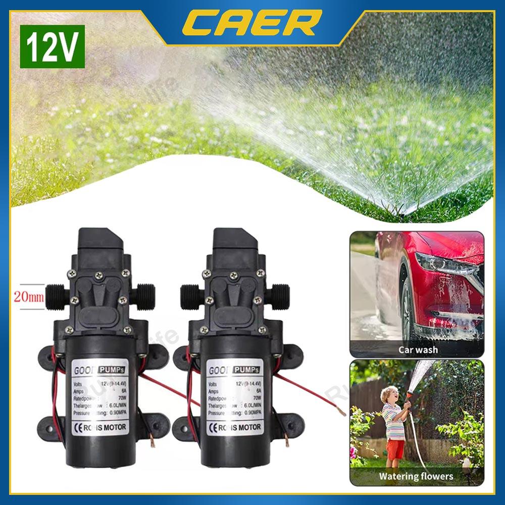 

CAER 1/2pcs Self Priming Pumps 12V High Pressure Water Pump Diaphragm Micro Electric Automatic Flow Switch for Car Wash Sprayer