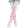 Valentines Day Over Knee Thigh High Stocking Cute Lip Heart Pattern Long Socks