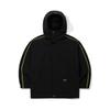 Qmile 233 High-Neck Hooded Shell Jacket Black