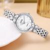 Creative Petal-Shaped Luxury Large Rhinestone Alloy Steel Belt Quartz Watch