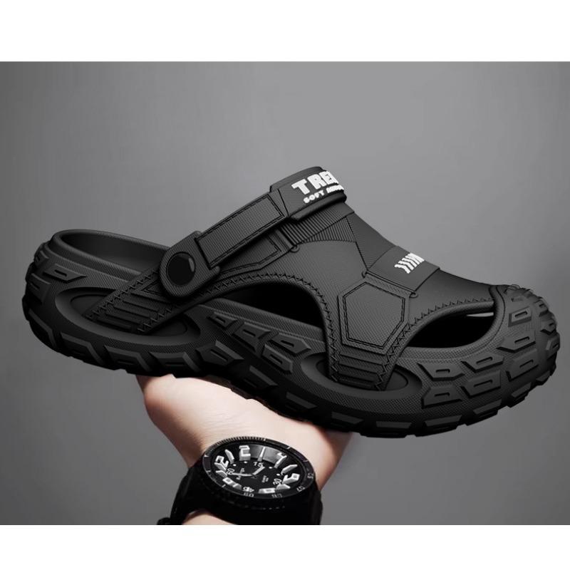 Men S Eva Outdoor Color Block Beach Clogs Two Way Wear Breathable Non Slip Summer