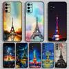 Husă de telefon Paris Turnul Eiffel Pentru Samsung S24,S21,S22,S23,S30,Ultra,S20,Plus,Fe,Lite,Note,10,9,5G Negru Husă Moale