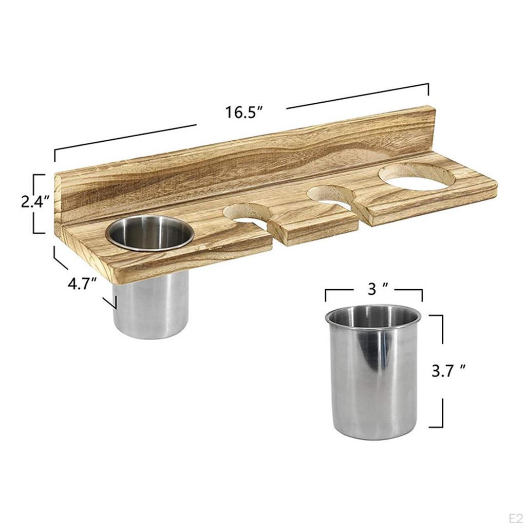 Hair Blow Dryer Rack Hanger Stylish Wood Practical Storage Tool Organizer for