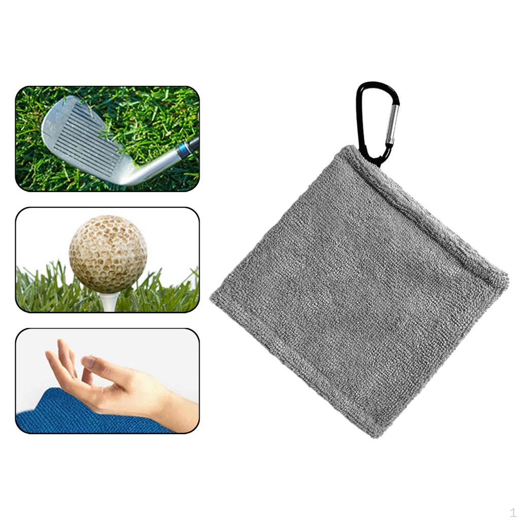Golf Ball Cleaning Towel, Portable Square 5.5x5.5 Inch, Gifts for Men And