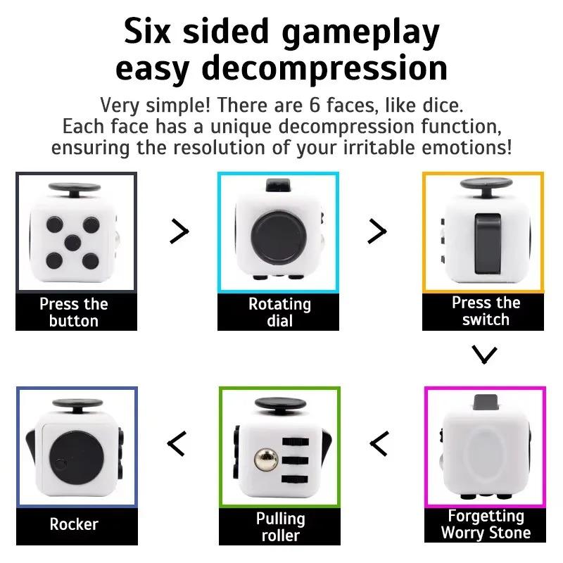 6-Side High-Quality Fidget High-Quality Cube High-Quality & High-Quality Spinner - High-Quality Sensory High-Quality Focus High-Quality Toy