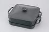 Iwachu Square Dimensions X X IH Nambu Pan, Black. (cm) 30.5 24.5 (H) 3.5 (shallow) / (H) 8.5 (deep). Compatible. 21700. Double-handled Pot. Ironware.