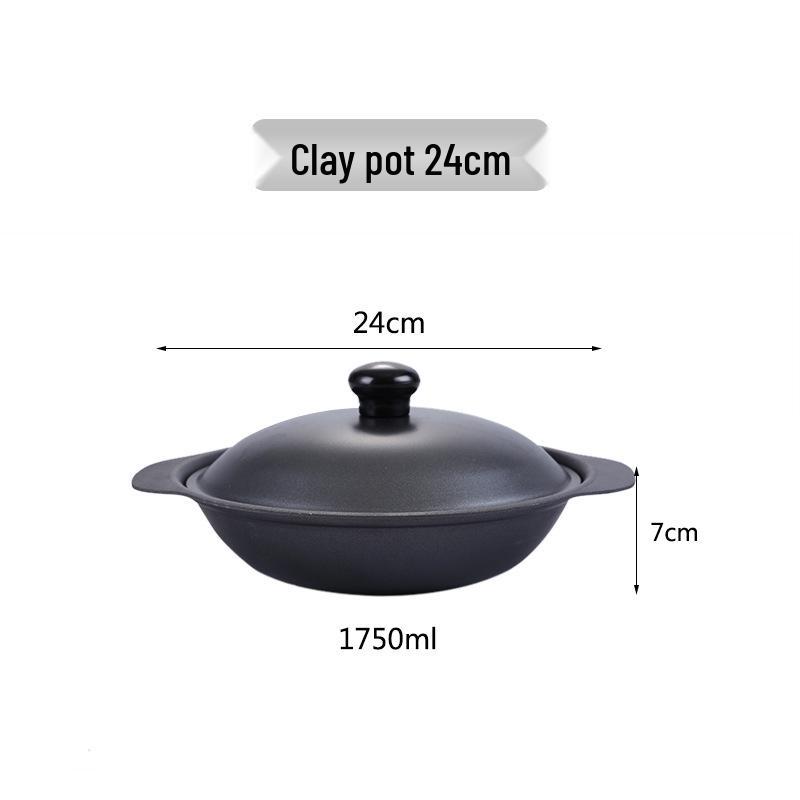 Commercial Cast Iron Pot for Crispy Rice and Clay Pot Dishes, Compatible with Induction Cookers