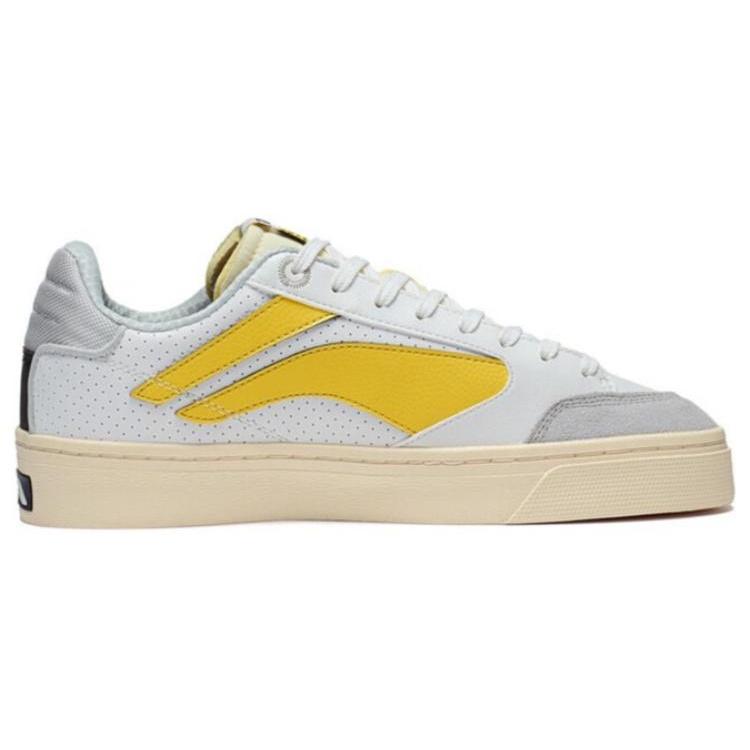 Li-Ning x Pablo Ientile Superwave 180 Lo Leather Skate Shoes 'White Yellow' Men's AECT021-1