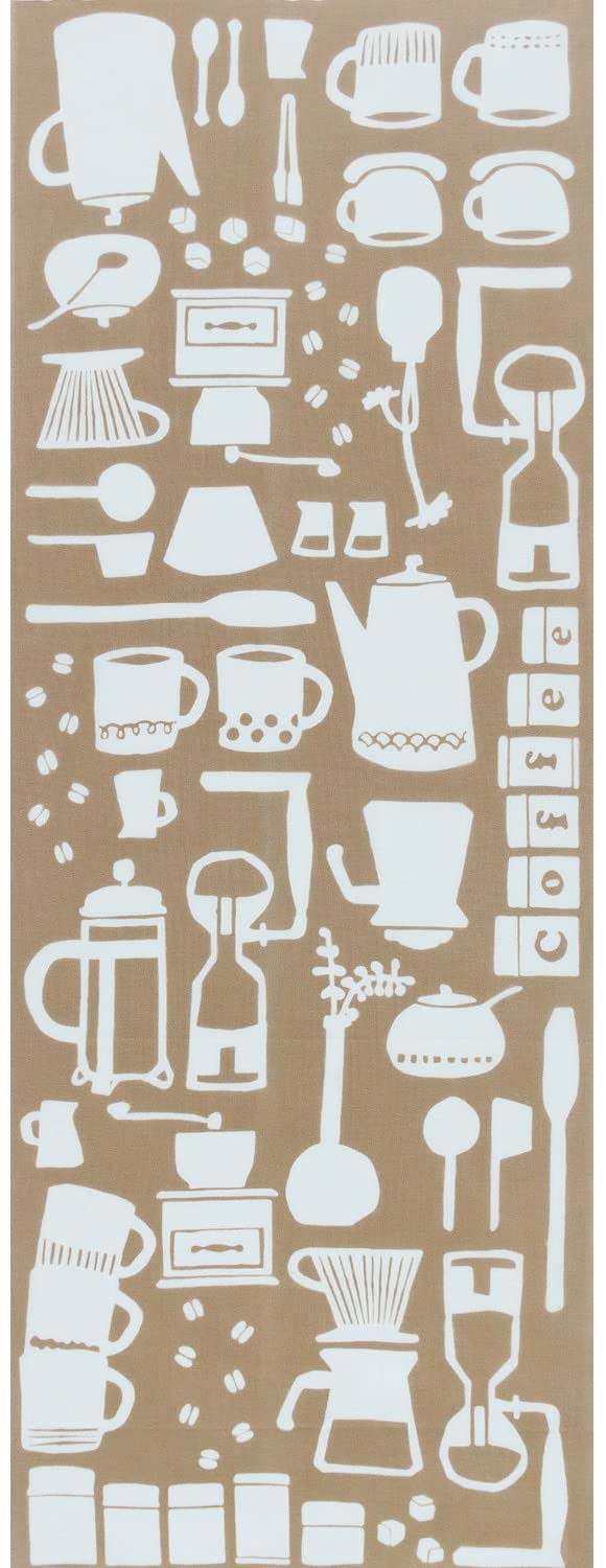 

IKS Чусен Тэнугуи Ручной работы 34 x Кофе с молоком Ткань премиум-класса Полотенце, Япония, 88см, Кофейно-бежевый, 100% Хлопок, (Незаконченный)