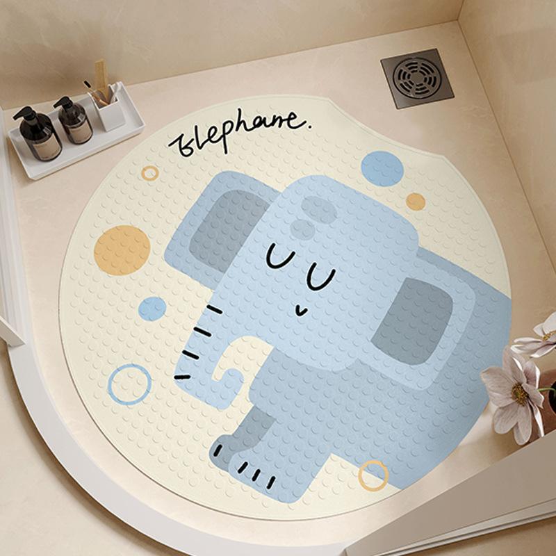 Round Bathroom Anti-slip Mat Toilet Toilet Floor Mat Shower Room Foot Mat Bath Anti-fall Suction Cup Massage Foot Mat