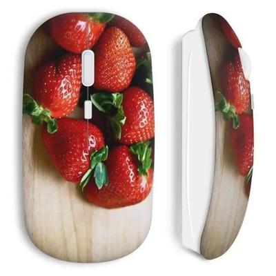 Wireless Mouse Strawberries Fruit