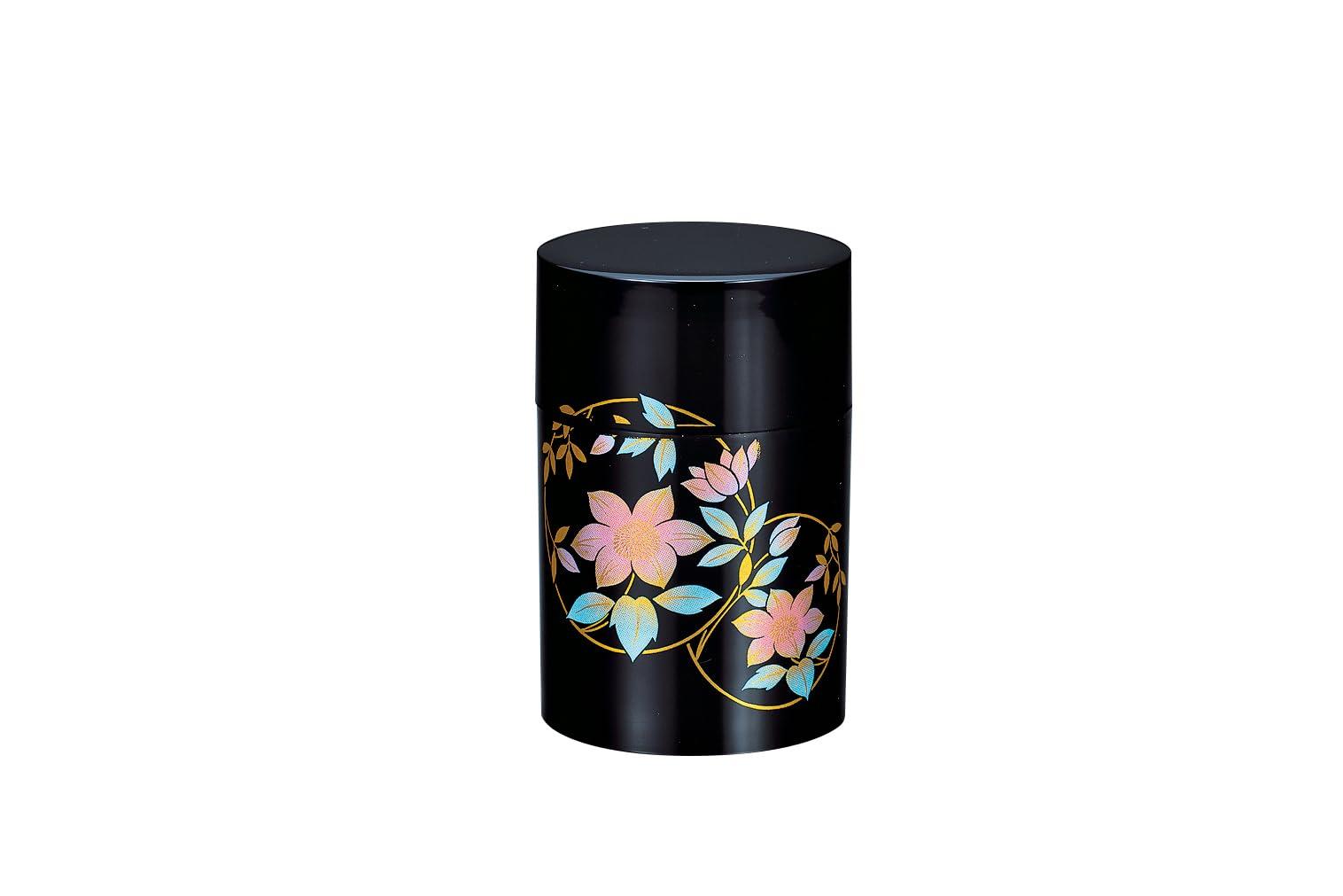 

Nakatani Brothers Company Yamanaka Lacquerware Tea Caddy (with inner lid) Black Tessen 37-3413