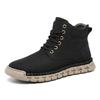 Men's Winter Boots Hand-stitched Mens Ankle Boots Leather Soft Plush Warm Outdoor Fashion Business Leather Casual Shoes for Men
