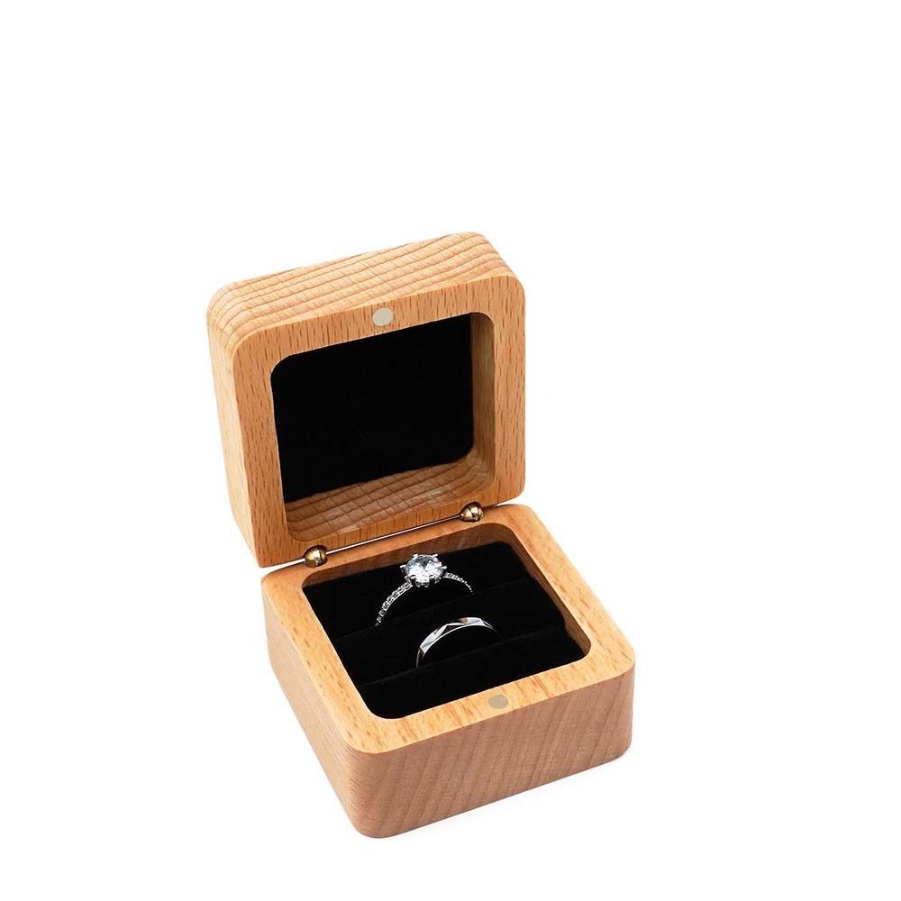 Exquisite Earrings Display Tray Retro Ring Earring Holder Simple Wood Rings Box  Home