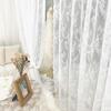 Weiße Spitze Fertig Vorhänge Halbtransparent Sichtschutz Dekor Vorhänge Hochzeit Hintergrund Stoffe Schwarze Reine Weiße Spitze Vorhänge
