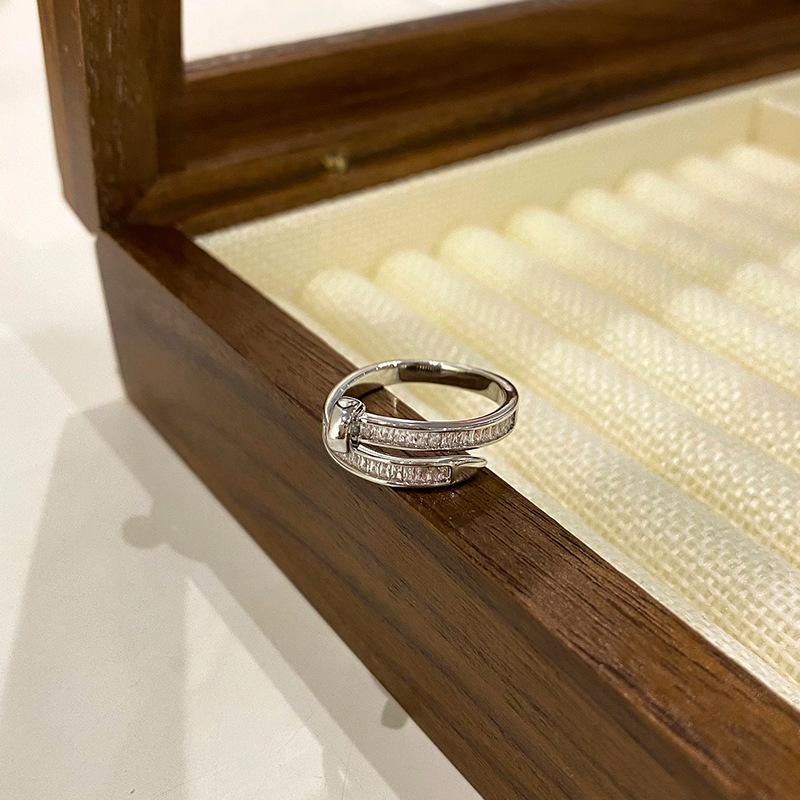 

Кольцо для ногтей с микроинкрустацией, простое дизайнерское кольцо высокого класса