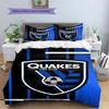 San Jose Earthquakes Pattern Bedding Set Quilt Cover Pillowcase Home Decor Gift (1 * Duvet Cover + 2 * Pillowcase, Without Core)