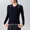 Old Money Style Long Sleeve Polo Collar Knitwear - Versatile Fashion Top