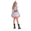 Kids Girls Halloween Tin Costume Mock Neck Long Sleeve Back Invisible Zipper Metallic Tulle Tutu Dress with Hat Axe Gloves for Role Play Theme Party
